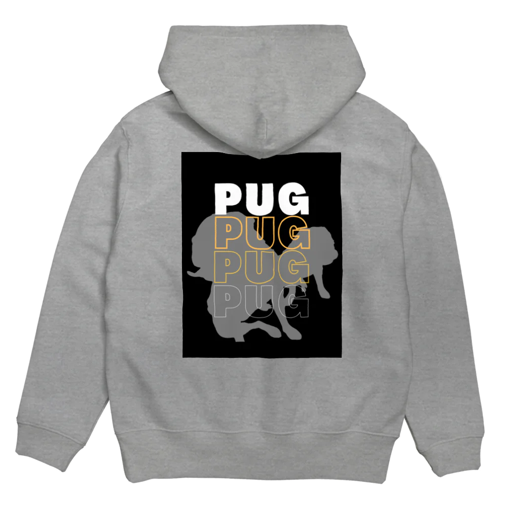 INULAVITAのPug silhouette Hoodie:back