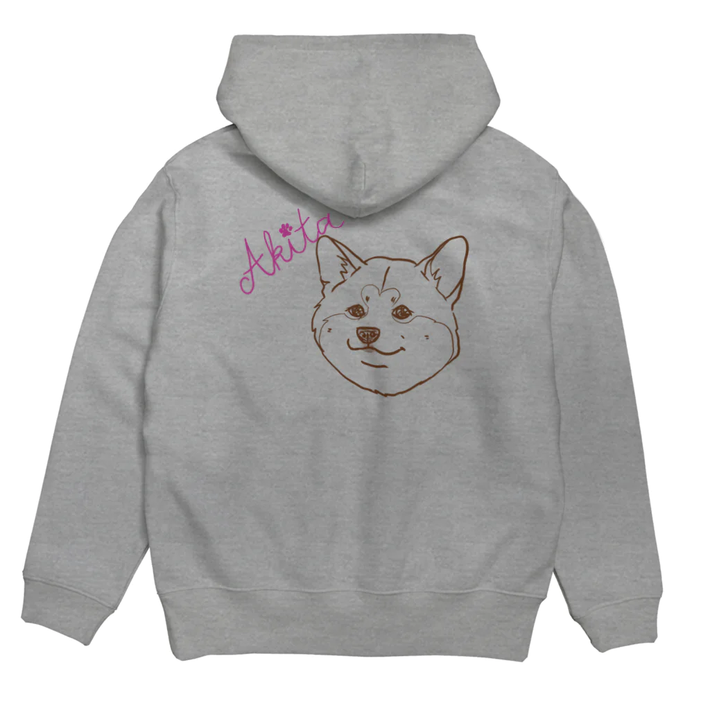 春風工房のAKITA ピンク Hoodie:back