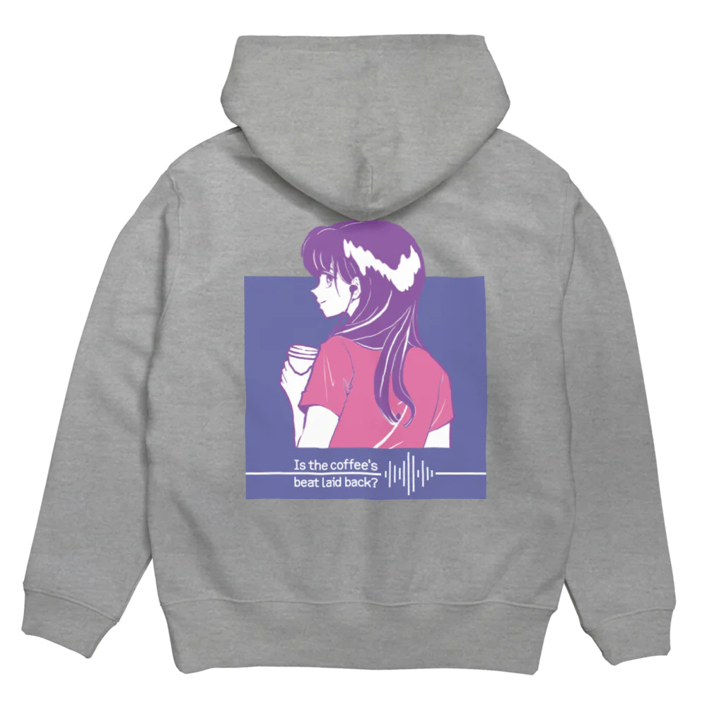 Coffee Beat Your HeartのCoffee Beat Hoodie[Blue] パーカーの裏面