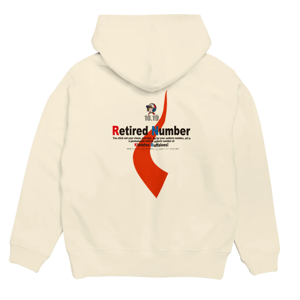 バッファ君  goods【近鉄バファローズ／1976-1996】の【10.19】次世代に伝承！-B Hoodie:back