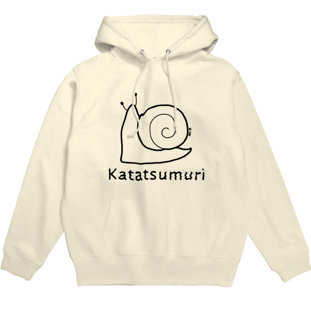 MrKShirtsのKatatsumuri (カタツムリ) 黒デザイン Hoodie