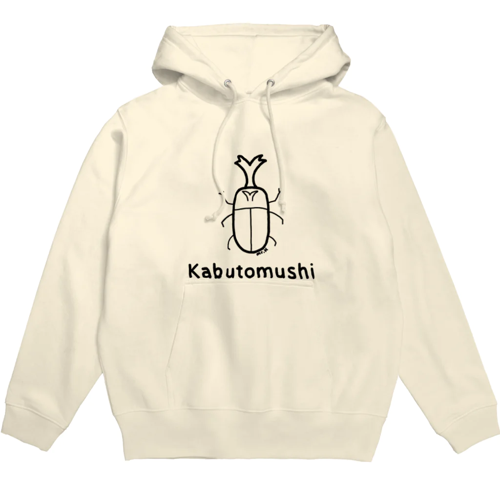 MrKShirtsのKabutomushi (カブトムシ) 黒デザイン Hoodie