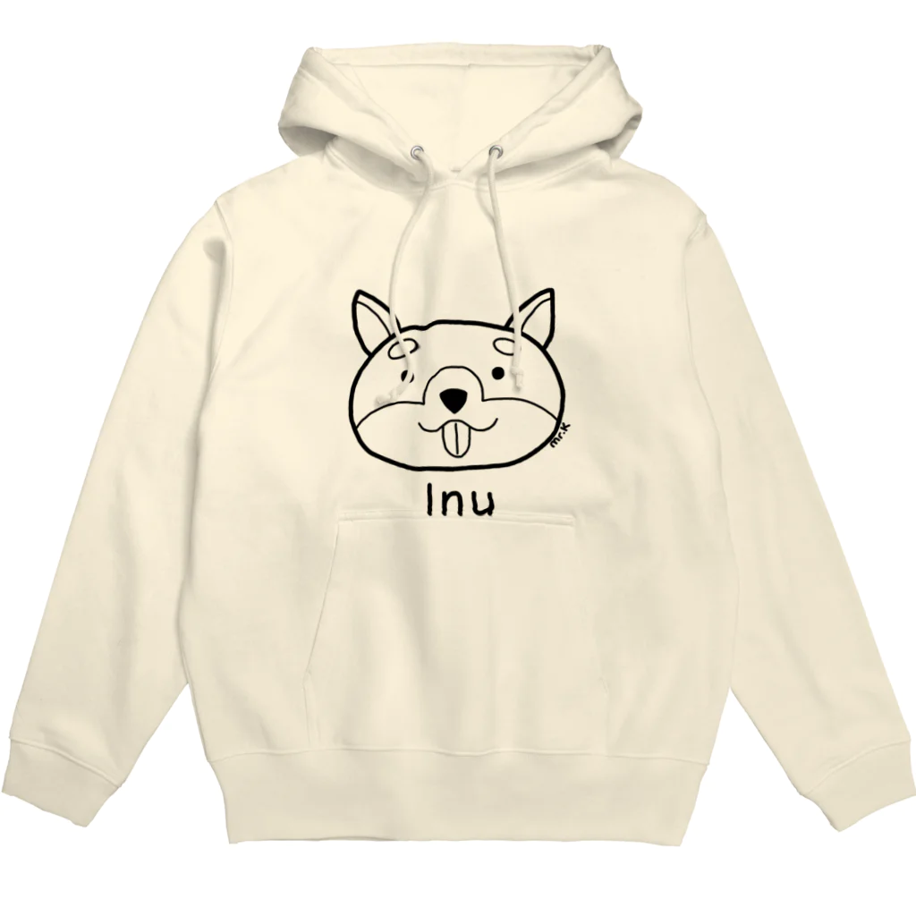 MrKShirtsのInu (犬) 黒デザイン パーカー