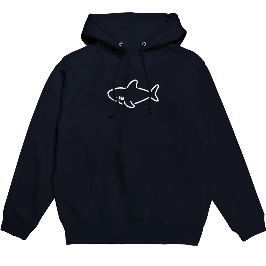 サメ わりとおもいのわりとシンプルなサメ2021白線 Hoodie