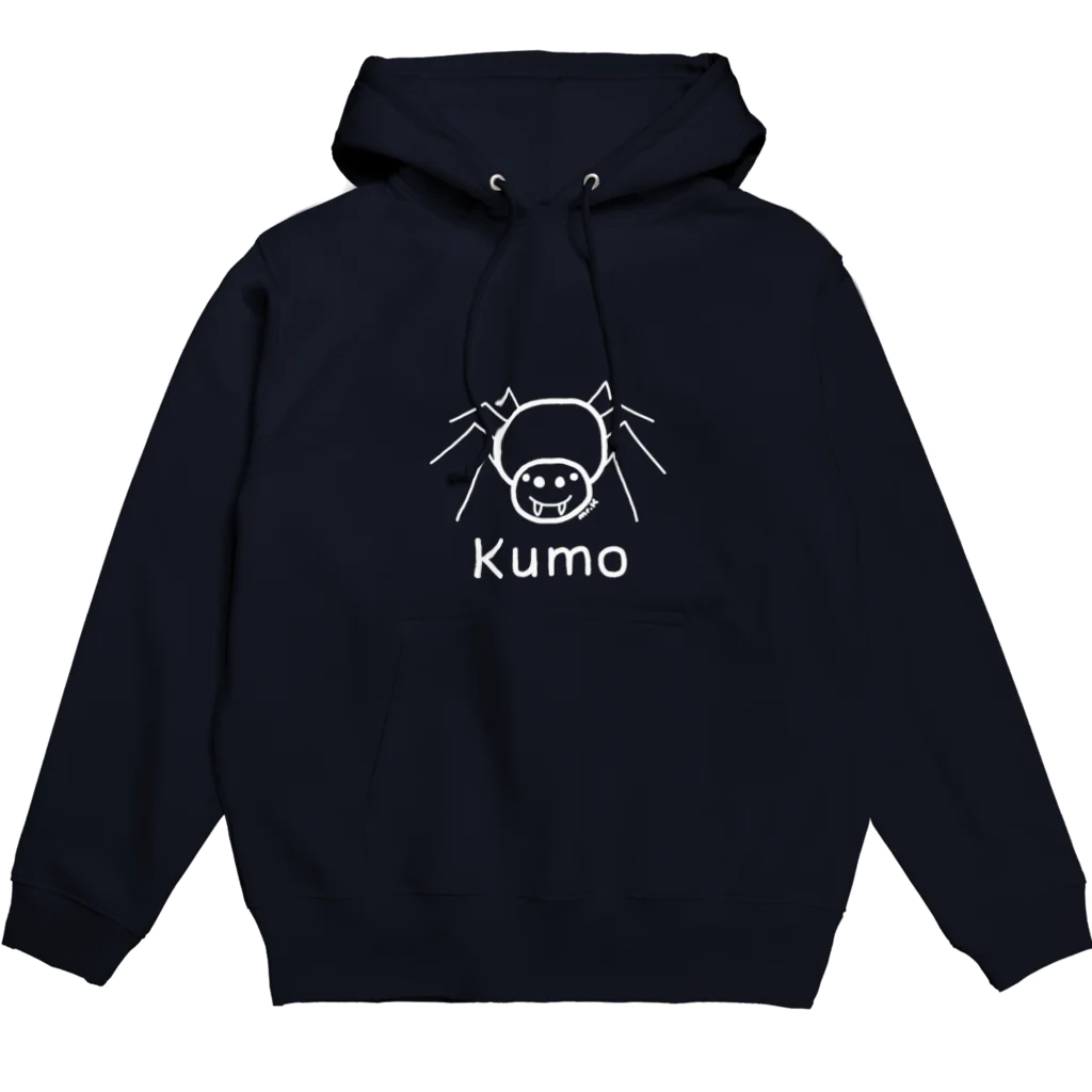 MrKShirtsのKumo (クモ) 白デザイン Hoodie