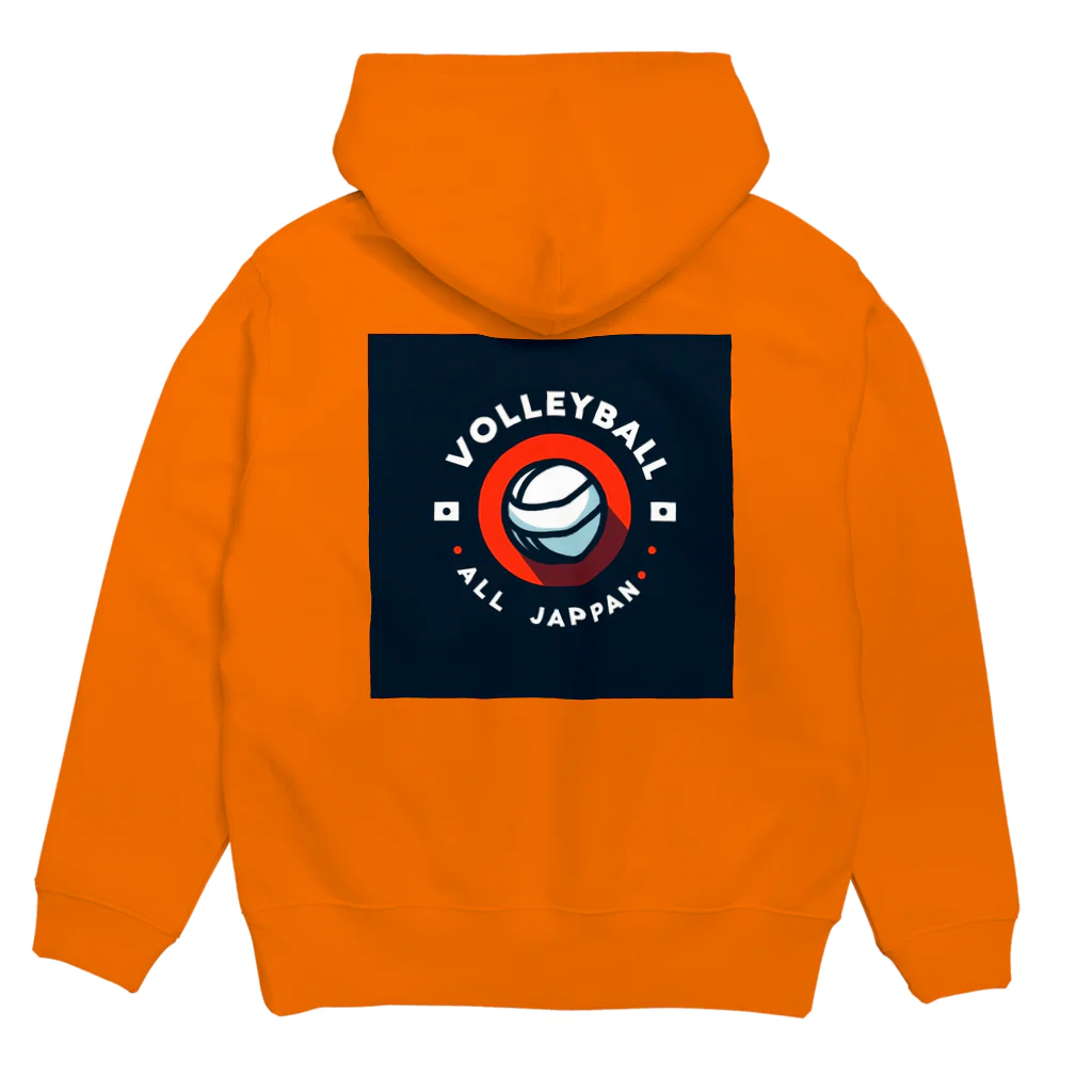 【volleyball online】の「All JAPANオリジナルバレーボールグッズ」 Hoodie:back