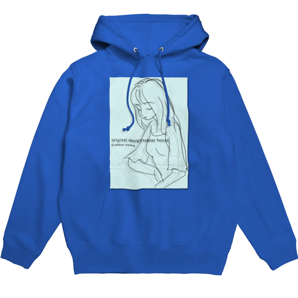 obosa_DENS/SABEAR_shop ＠SUZURIのrough drawing girl-1_ウェア Hoodie