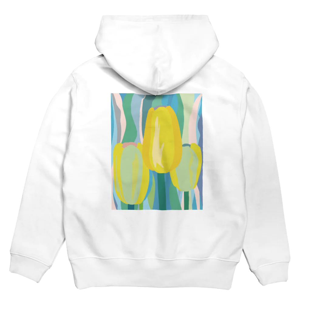 Wonder Bird Forestのチューリップ Hoodie:back