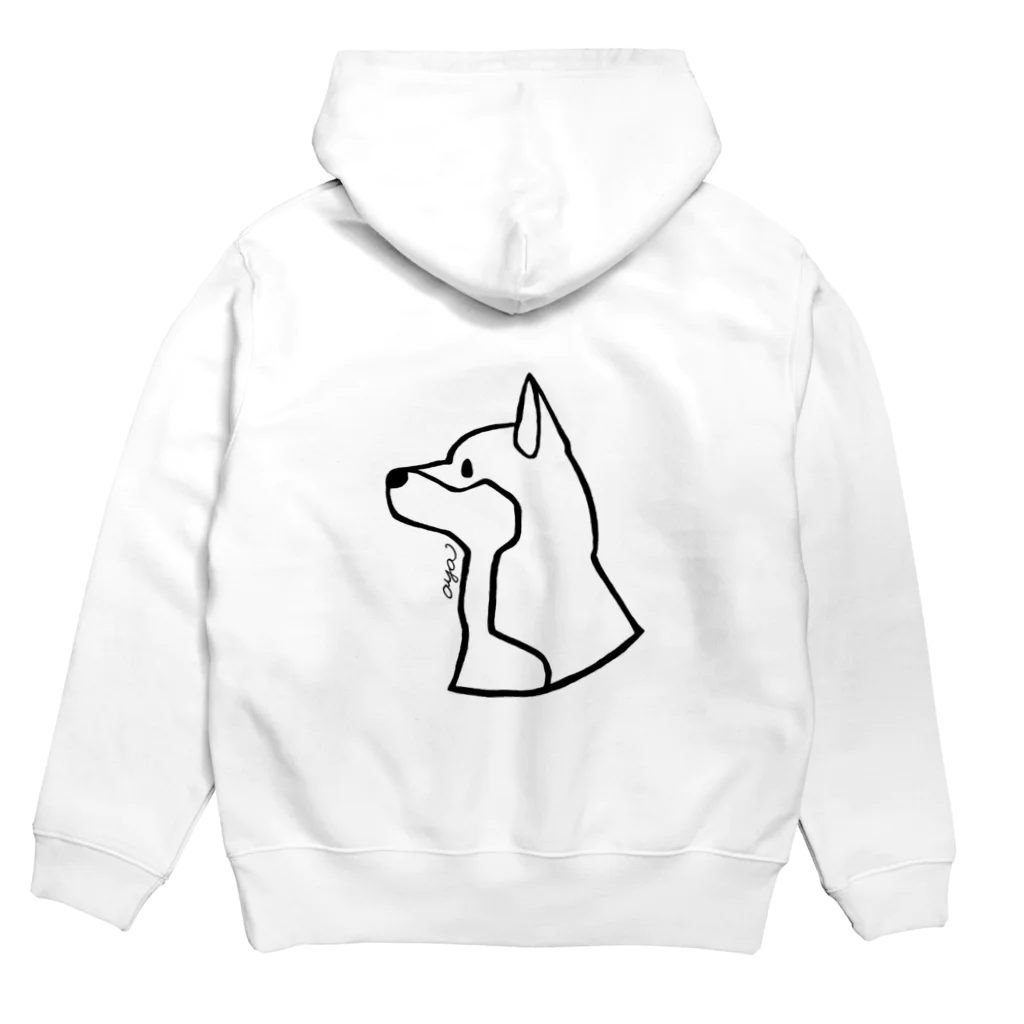 aya1の柴犬〈線〉 Hoodie:back