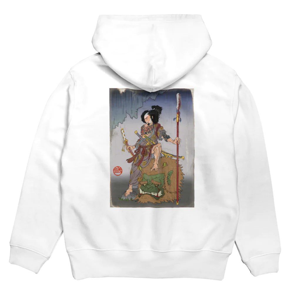 nidan-illustrationの"武者絵" Hoodie:back