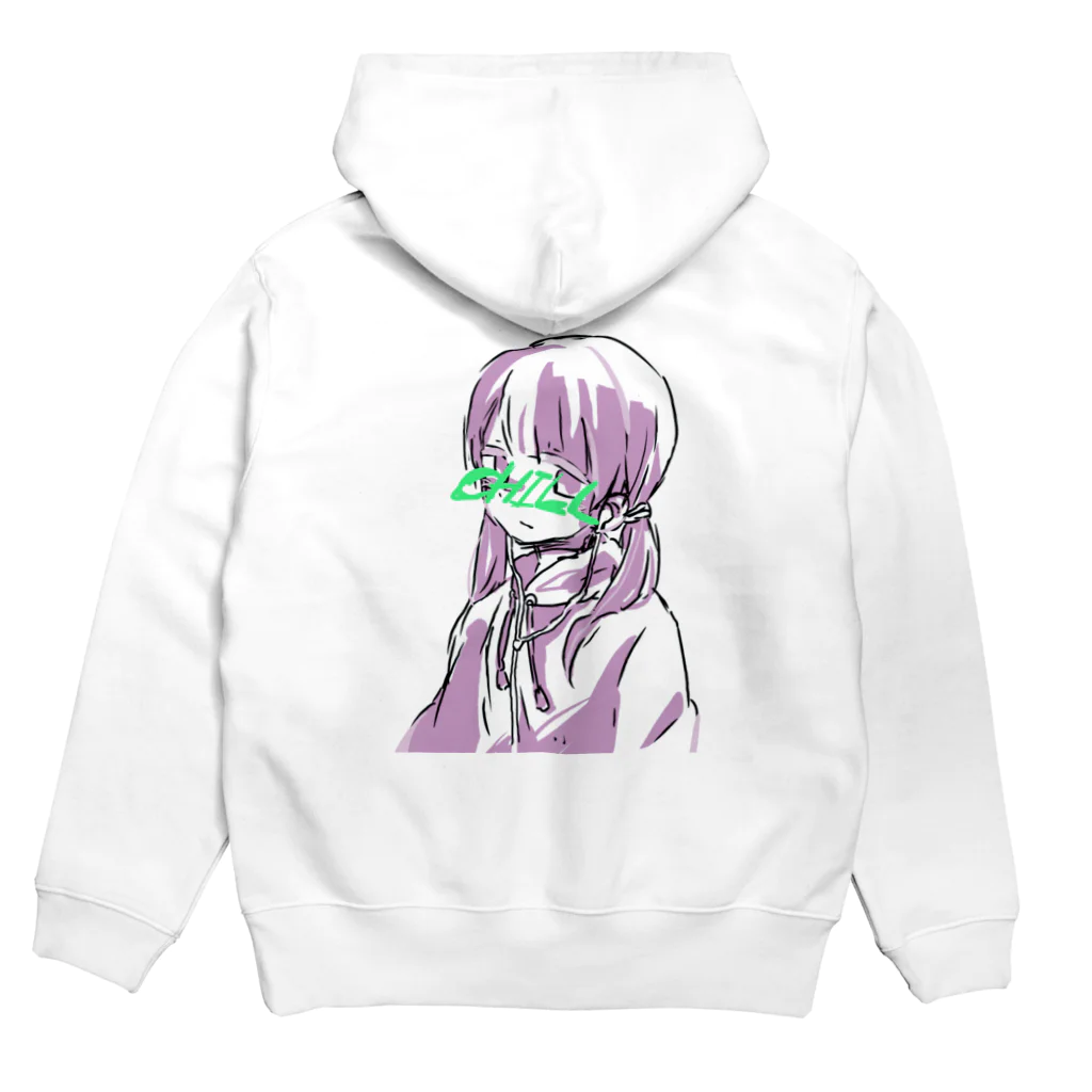 労災ひっぷほっぷの両面イラストChill Hoodie:back