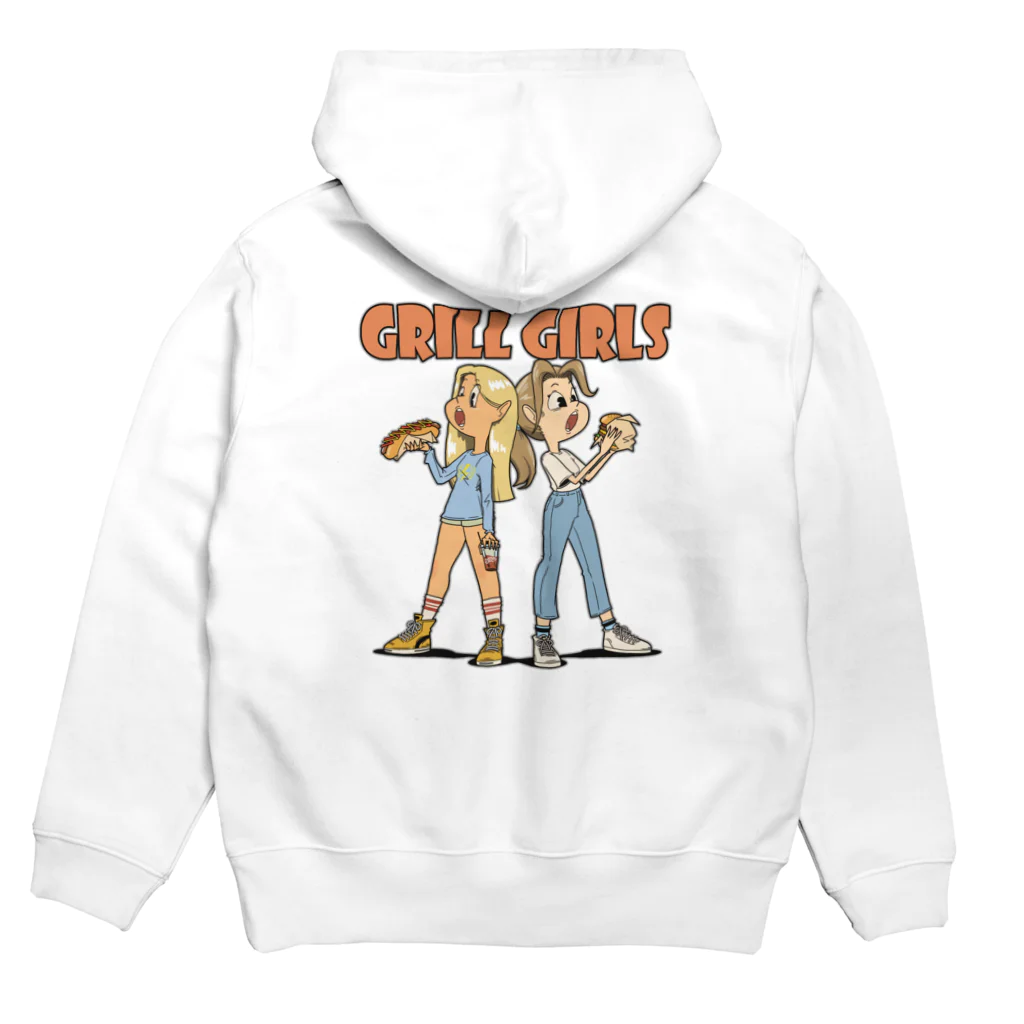 nidan-illustrationの"grill girls" Hoodie:back