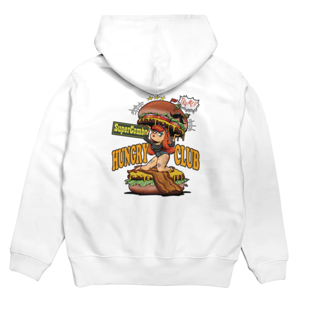 nidan-illustrationの"HUNGRY CLUB" Hoodie:back