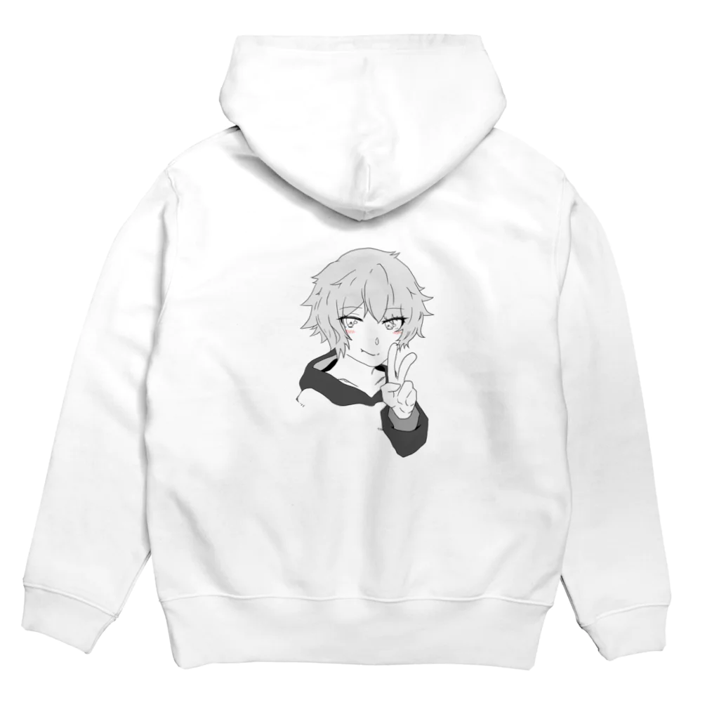 ねこねこのサイン入りオリキャラパーカー Hoodie:back