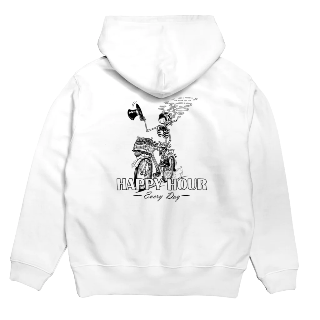 nidan-illustrationの"HAPPY HOUR"(B&W) #2 Hoodie:back