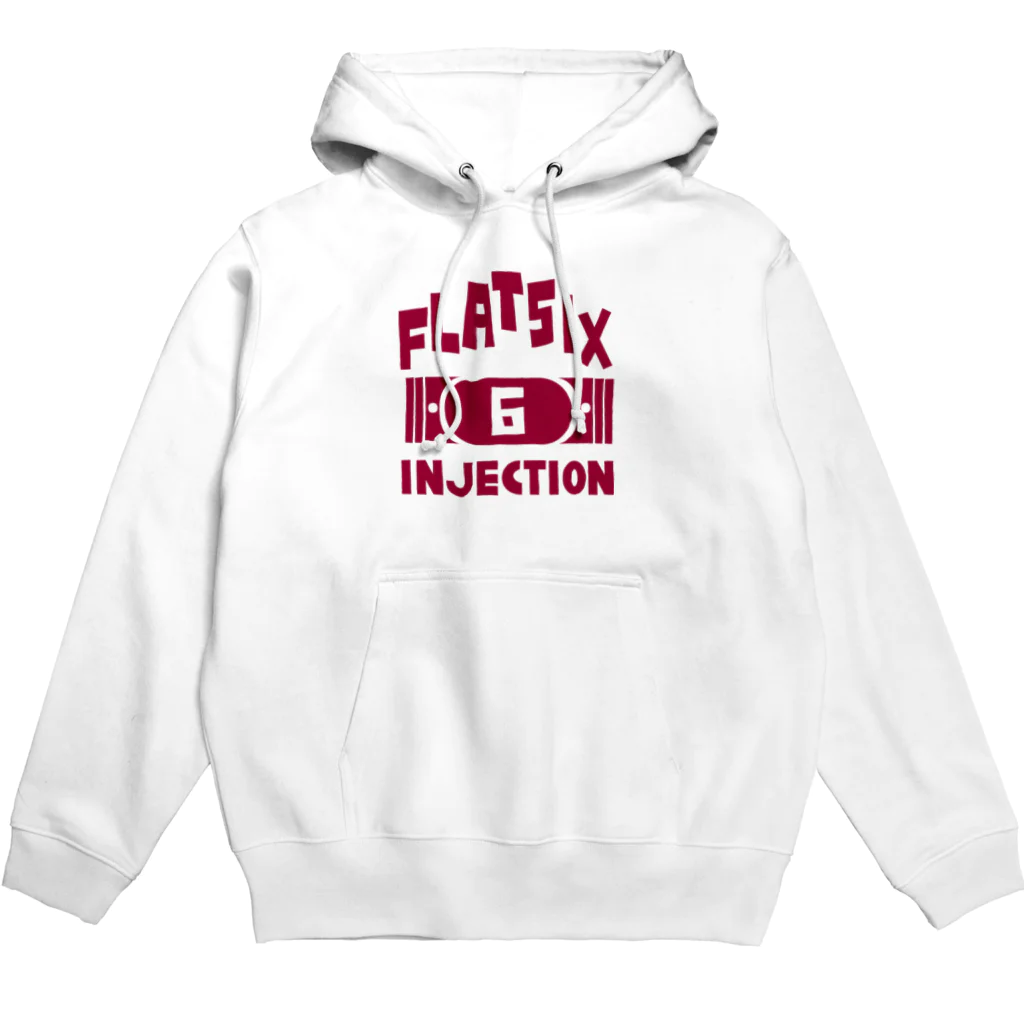 マチガレ(TRC,KPR,タックンモータースグッズショップ)のFLAT 6 INJECTION(RED) Hoodie