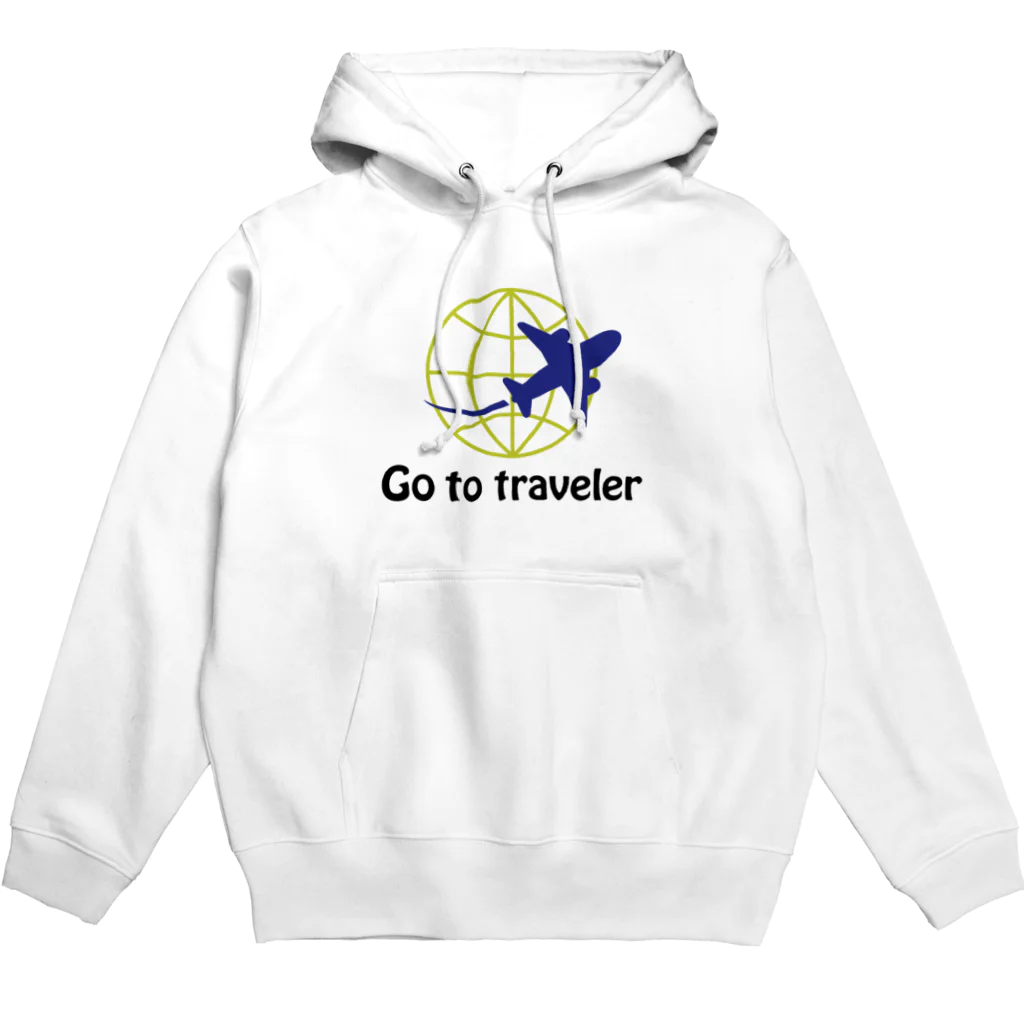 little lion house公式ショップ（大人のためのねこ）のGo to traveler いつでも旅行気分 Hoodie