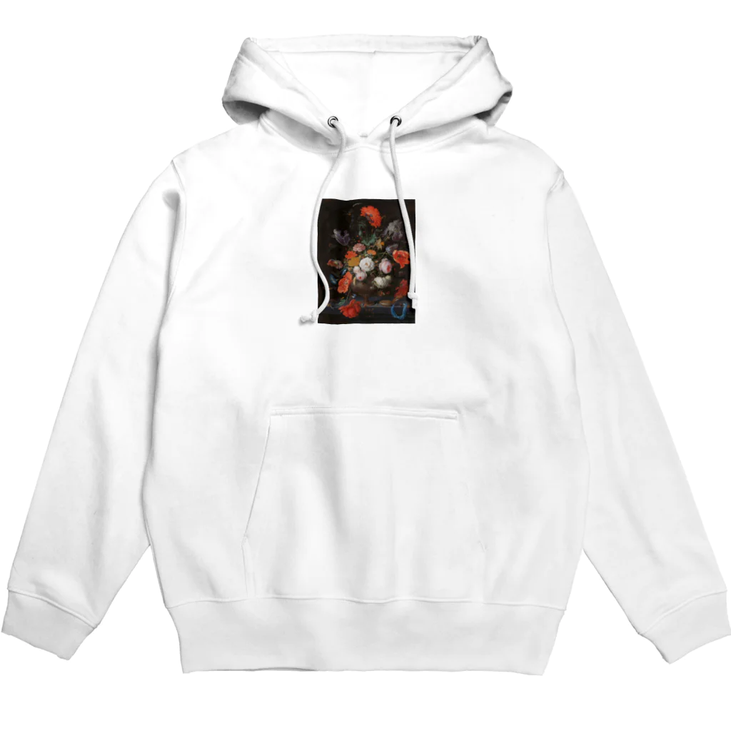 Rain Coatの花と時計の静物画 Hoodie