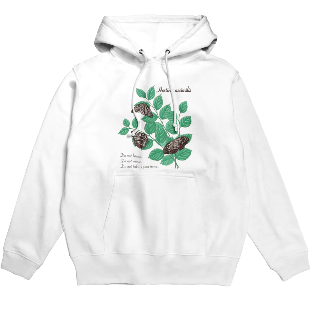 kitaooji shop SUZURI店のアカボシゴマダラとエノキ Hoodie