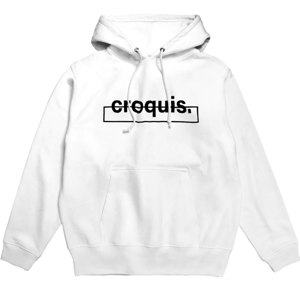 croquis.(クロッキー)のcroquis./ベーシックロゴ(黒) Hoodie