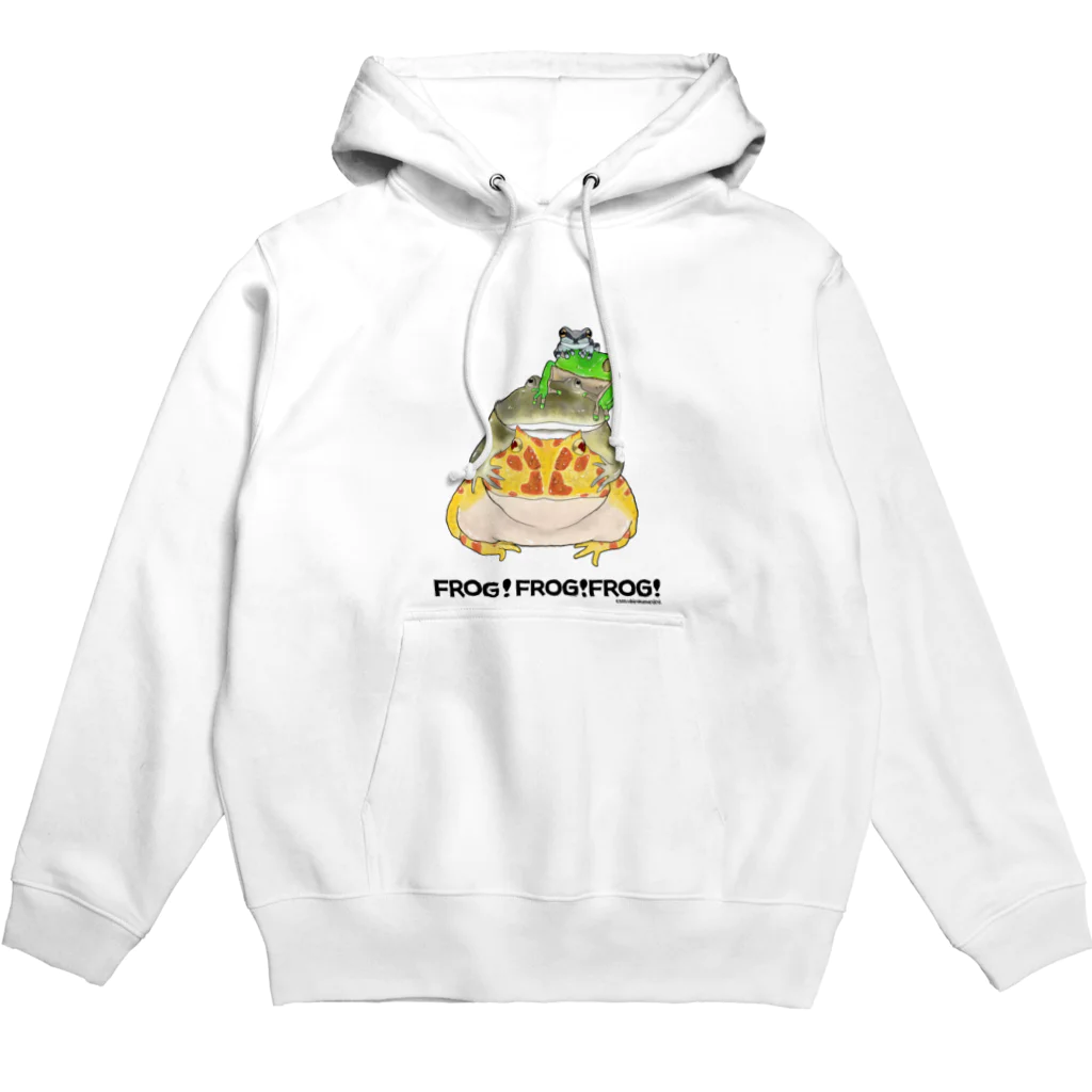 しろくまるいるいと動物たちのカエルのピラミッド Hoodie