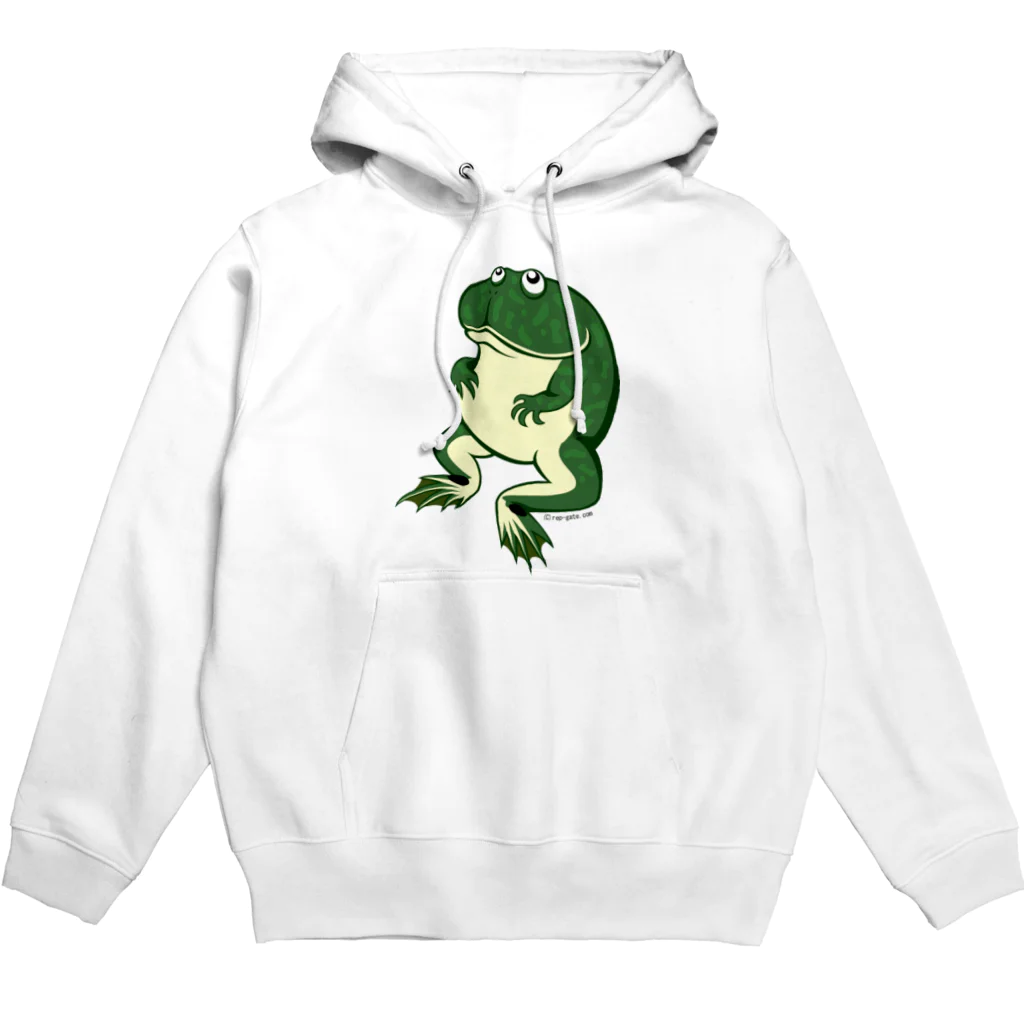 もむのふの爬虫類グッズやさんのおすわりバジェットガエル Hoodie