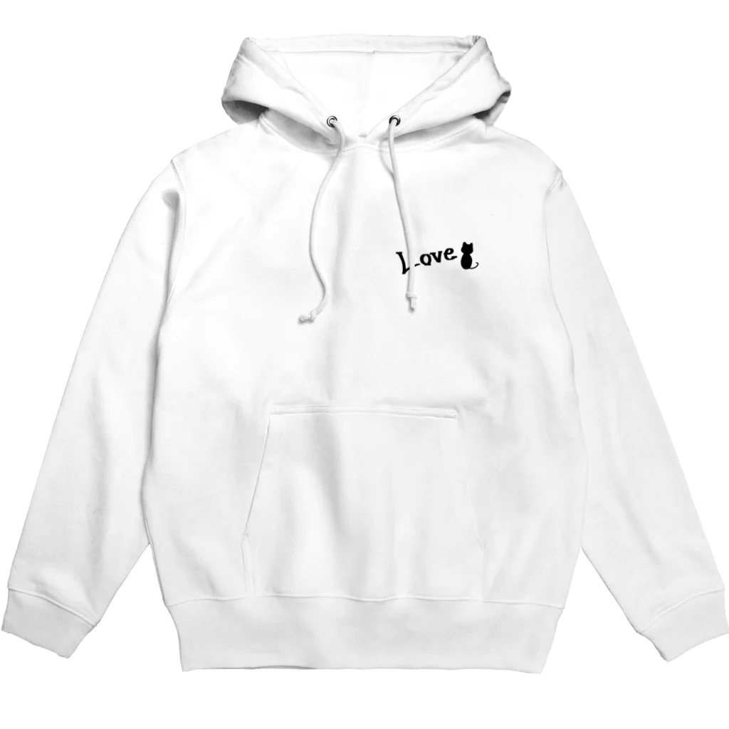 のんきんぐのLOVEなくろにゃんこ｡ Hoodie