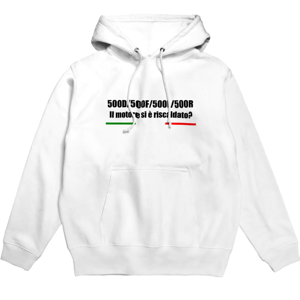 FIAT500 Merceのフィアット500 黒文字 Hoodie