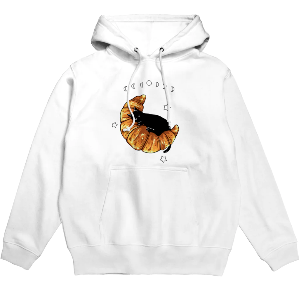 青く澄んでいるはずの(文字なし)夜空のCroissant Hoodie