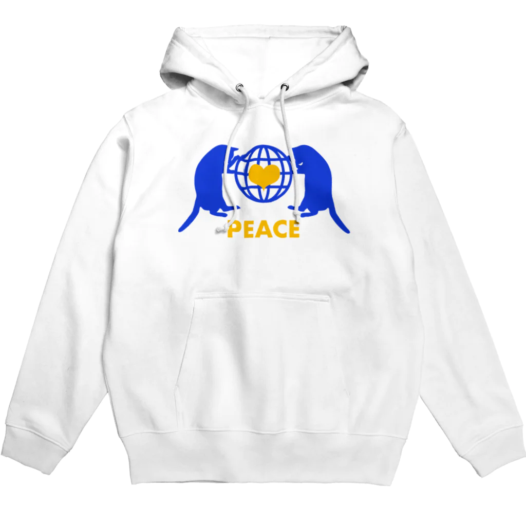 保護猫支援ショップ・パール女将のお宿のpeace  Hoodie