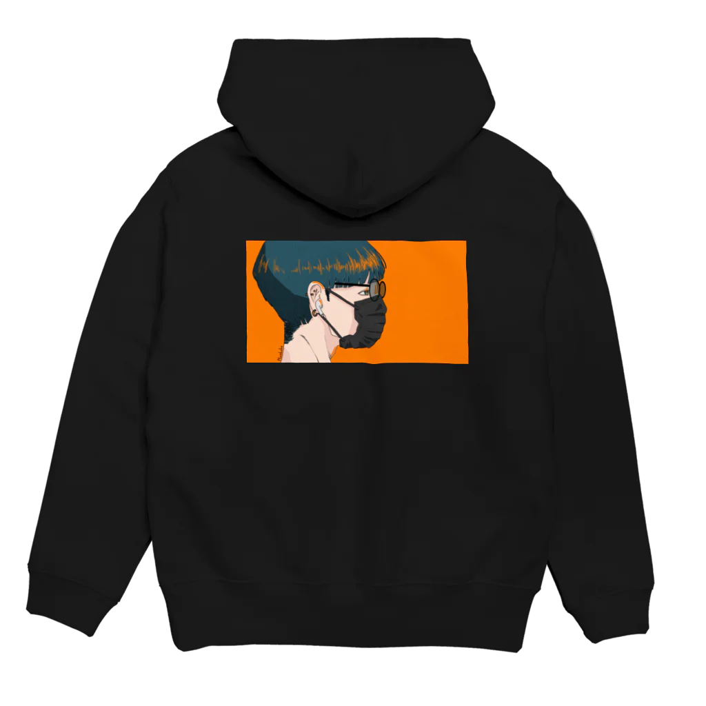 ムショク堂の耳の負担えぐい人 Hoodie:back