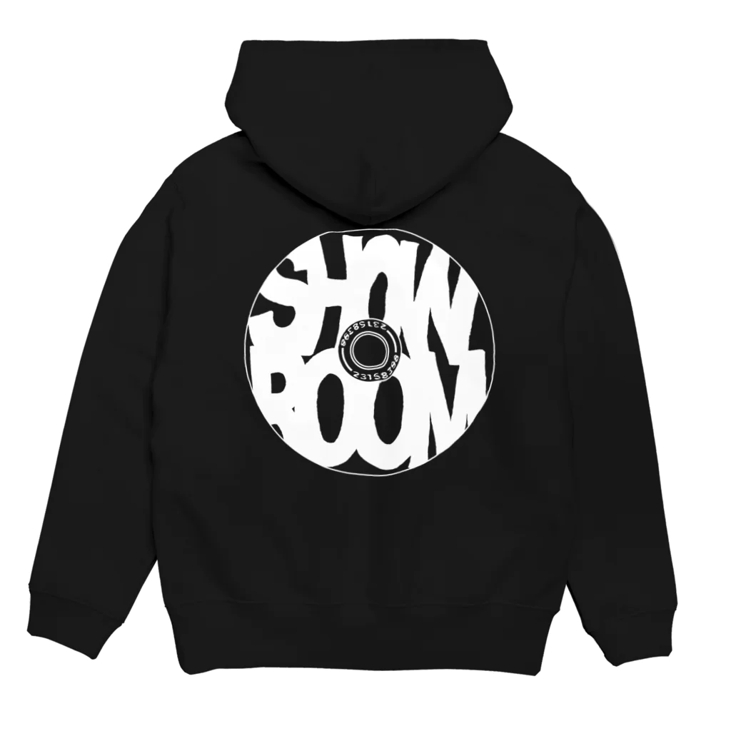 FMK-OのSHOWROOM DISC LOGO "WH" パーカーの裏面