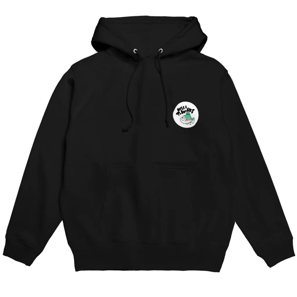 ハローティーワークスのにじます Hoodie