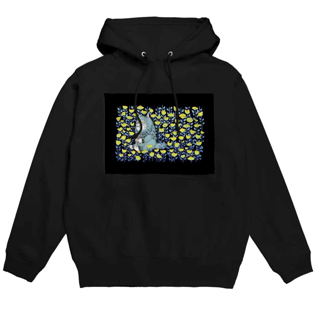 POTSURIのお花畑とオオカミ Hoodie