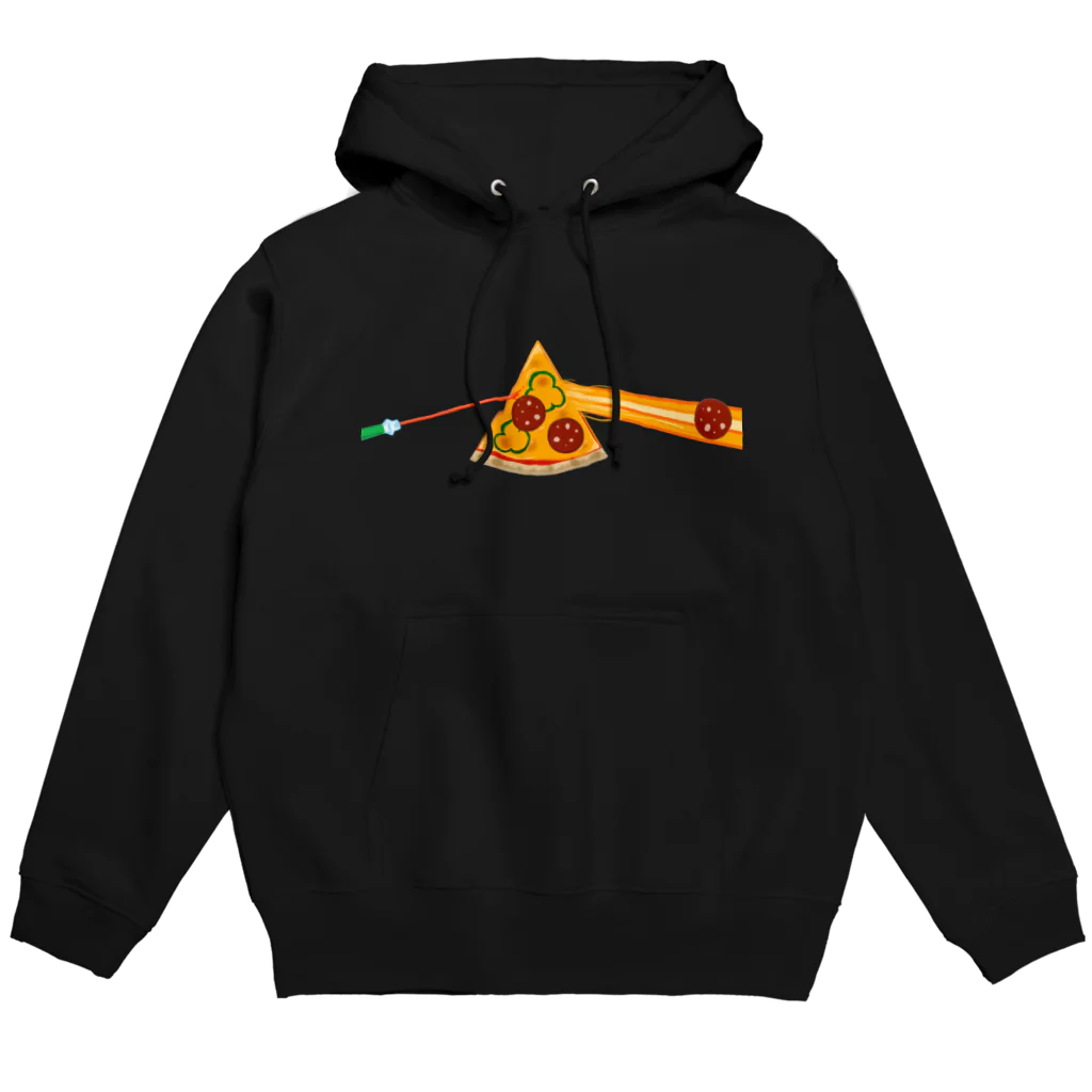 レコードの巣の狂気とチーズほとばしるピザ Hoodie