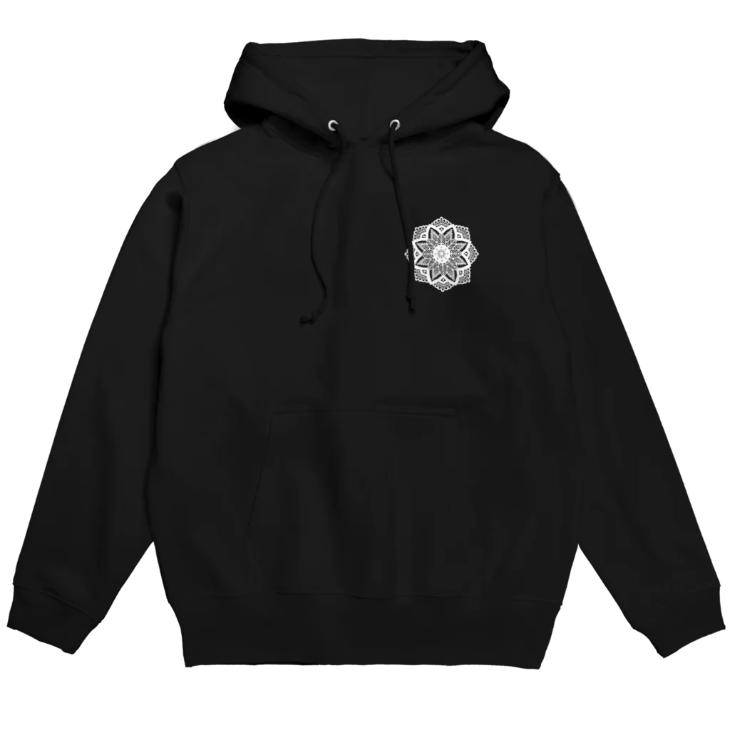 あっきーのお店屋さんの曼荼羅アート(白) Hoodie