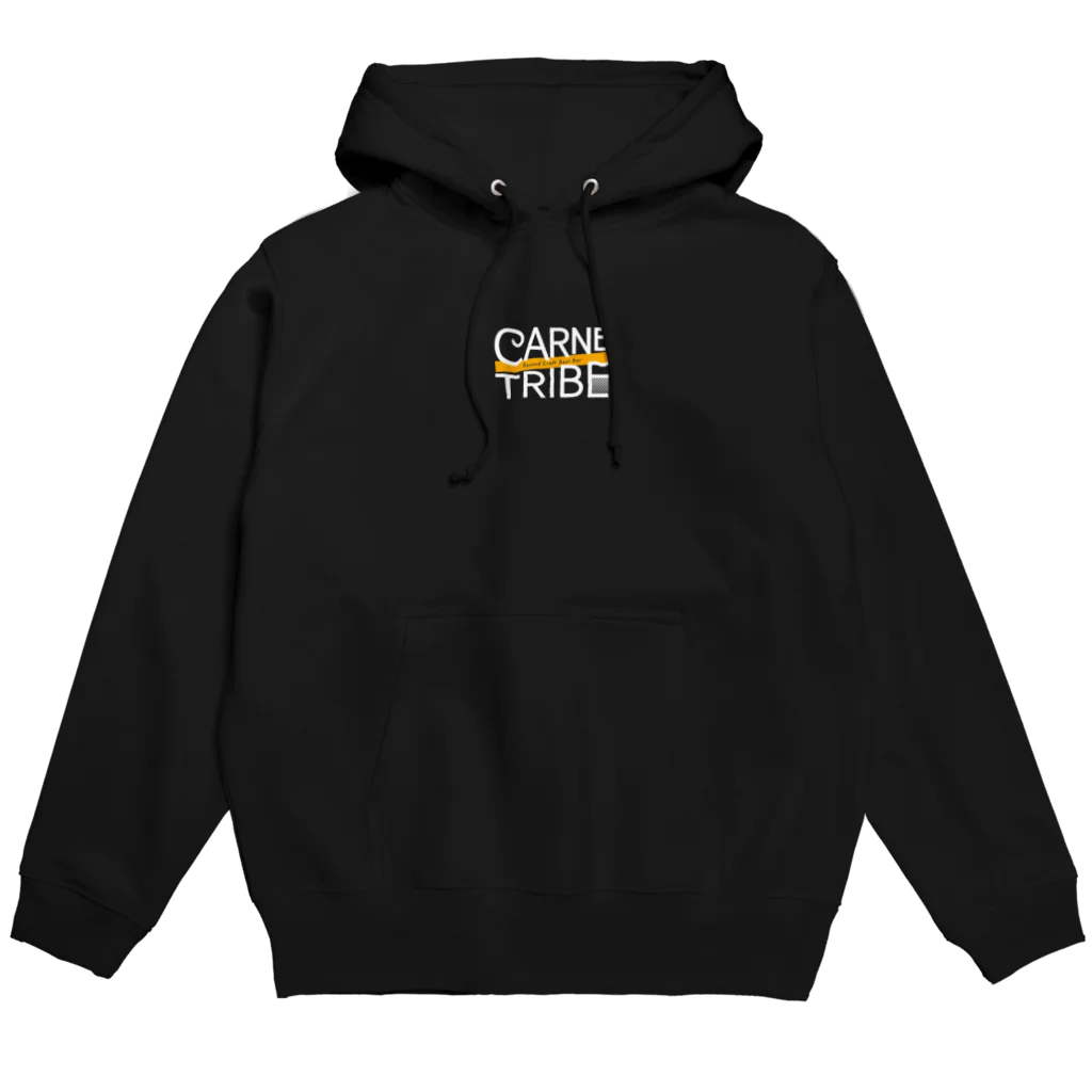 CarneTribe second カルネトライブセカンドクラフトビアバーのCarneTribe ホワイトロゴ パーカー Hoodie