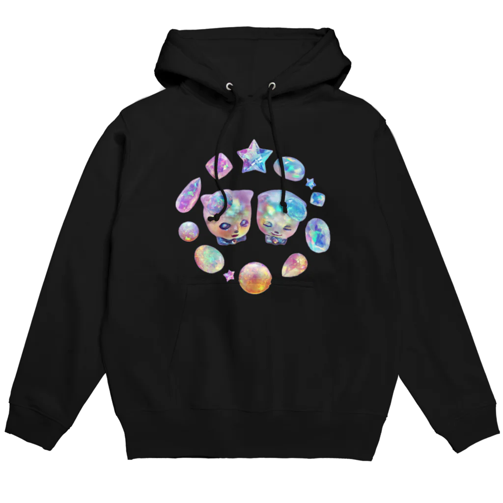 ★枠星屋★のオパールの国の宝石猫 Hoodie