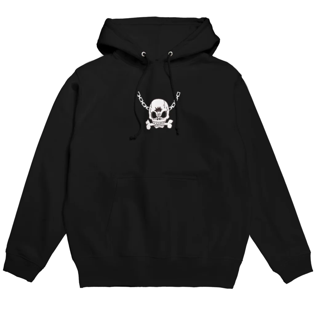 Siderunの館 B2の【両面プリント】 骸骨と白蛇 Hoodie