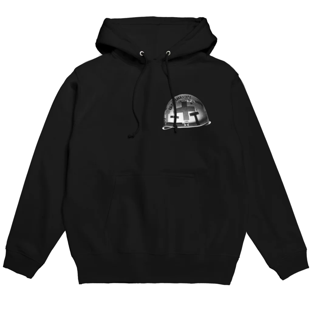 Old Yellowのヘルメット（濃色ボディ） Hoodie