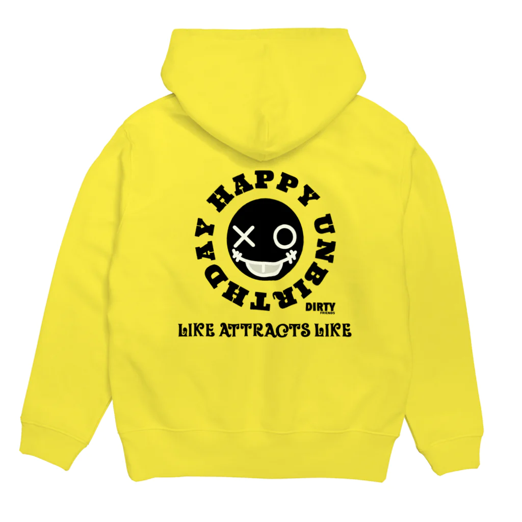 DIRTY FRIENDSの変人注意 Hoodie:back