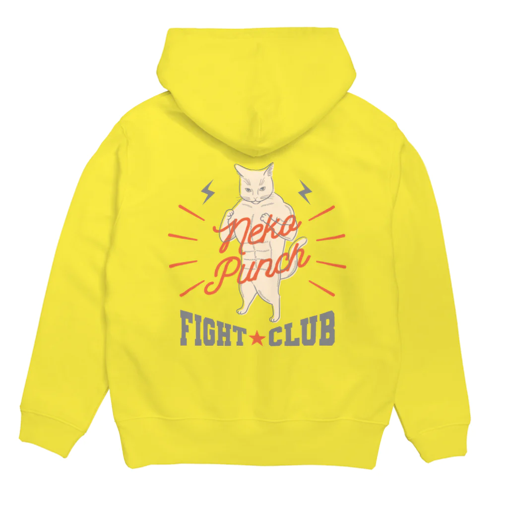 まるいねこのネコパンチ☆ファイトクラブ Hoodie:back