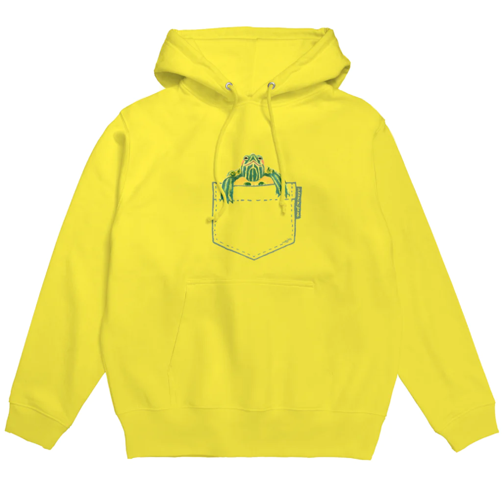 めろんぽっぷのお店だよのポケットからミシシッピアカミミガメ　大ポケット Hoodie