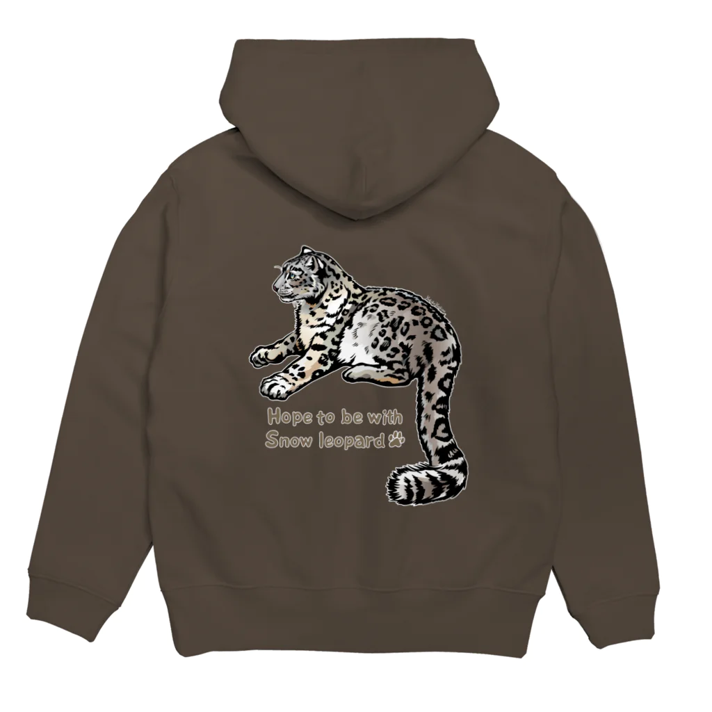 MUSEUM LAB SHOP MITのリクエストSnow leopard＊ユキヒョウ Hoodie:back