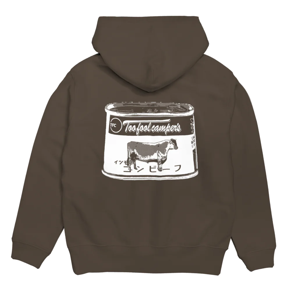 Too fool campers Shop!のイツモのコンビーフ02(白文字) Hoodie:back