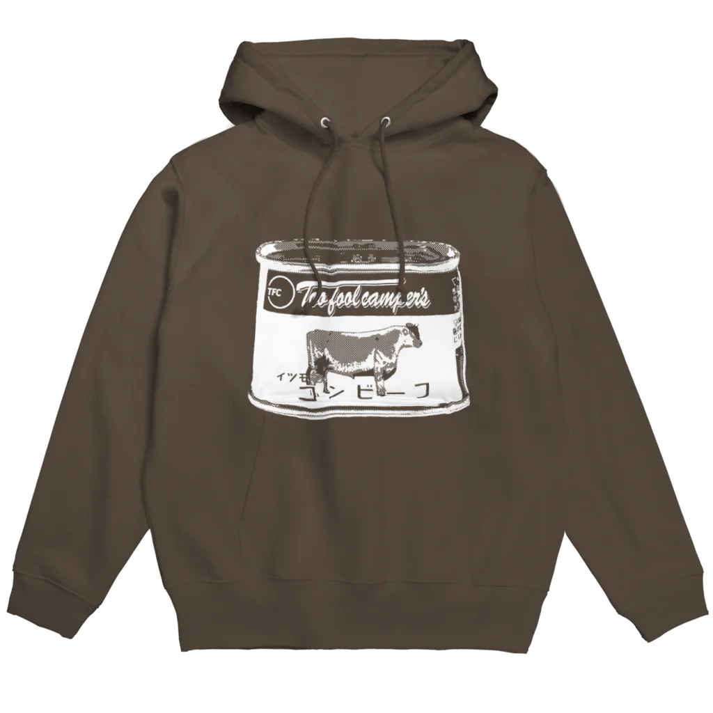 Too fool campers Shop!のイツモのコンビーフ02(白文字) Hoodie