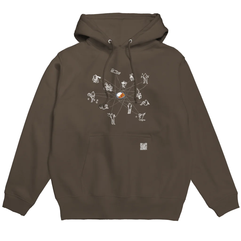 カレーのパースペクティブの白抜きパースペクティブたちのパーカー(M) Hoodie