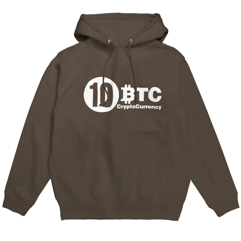 10BTCの10BTC(White-Logo) Hoodie