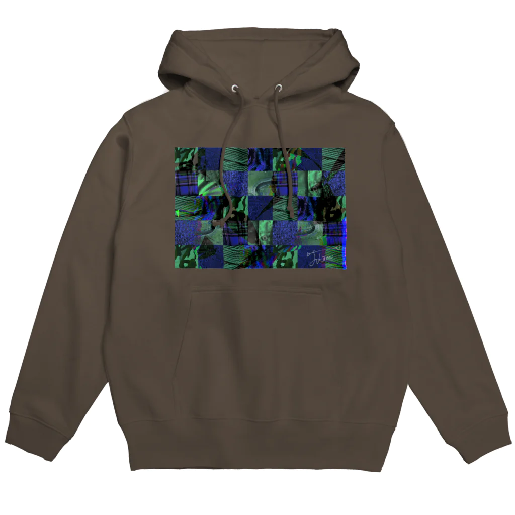 富加見ジウのフクガラ(green×blue) Hoodie