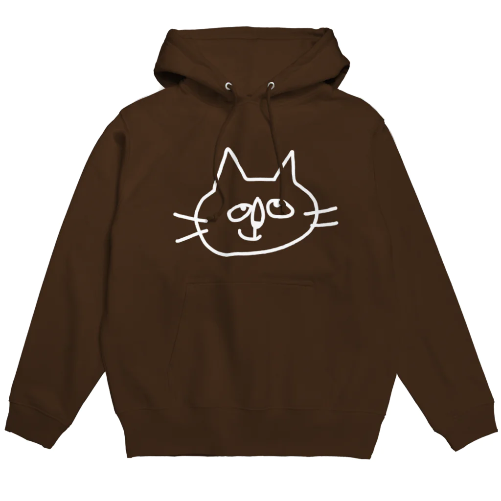 小鳥と映画館のなんか思いついちゃった猫 ホワイト Hoodie